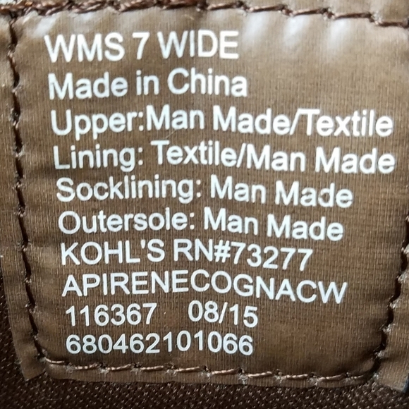 Apt 9 Knee High IRENE Fashion Boots Brown Cognac Faux Leather 1/4 Zip Women's 7W - Picture 12 of 12